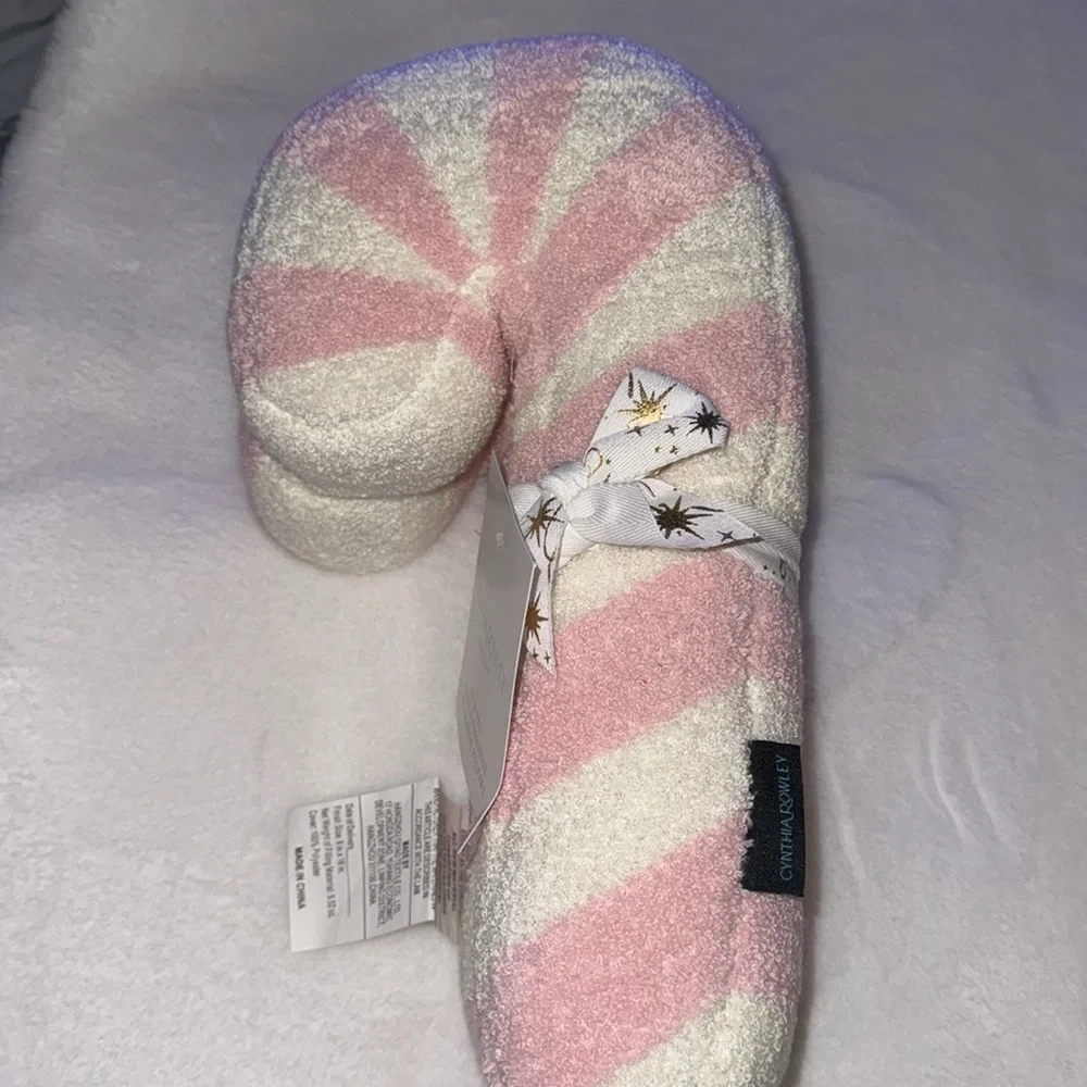 Cynthia Rowley PINK & WHITE Candy Cane Pillows